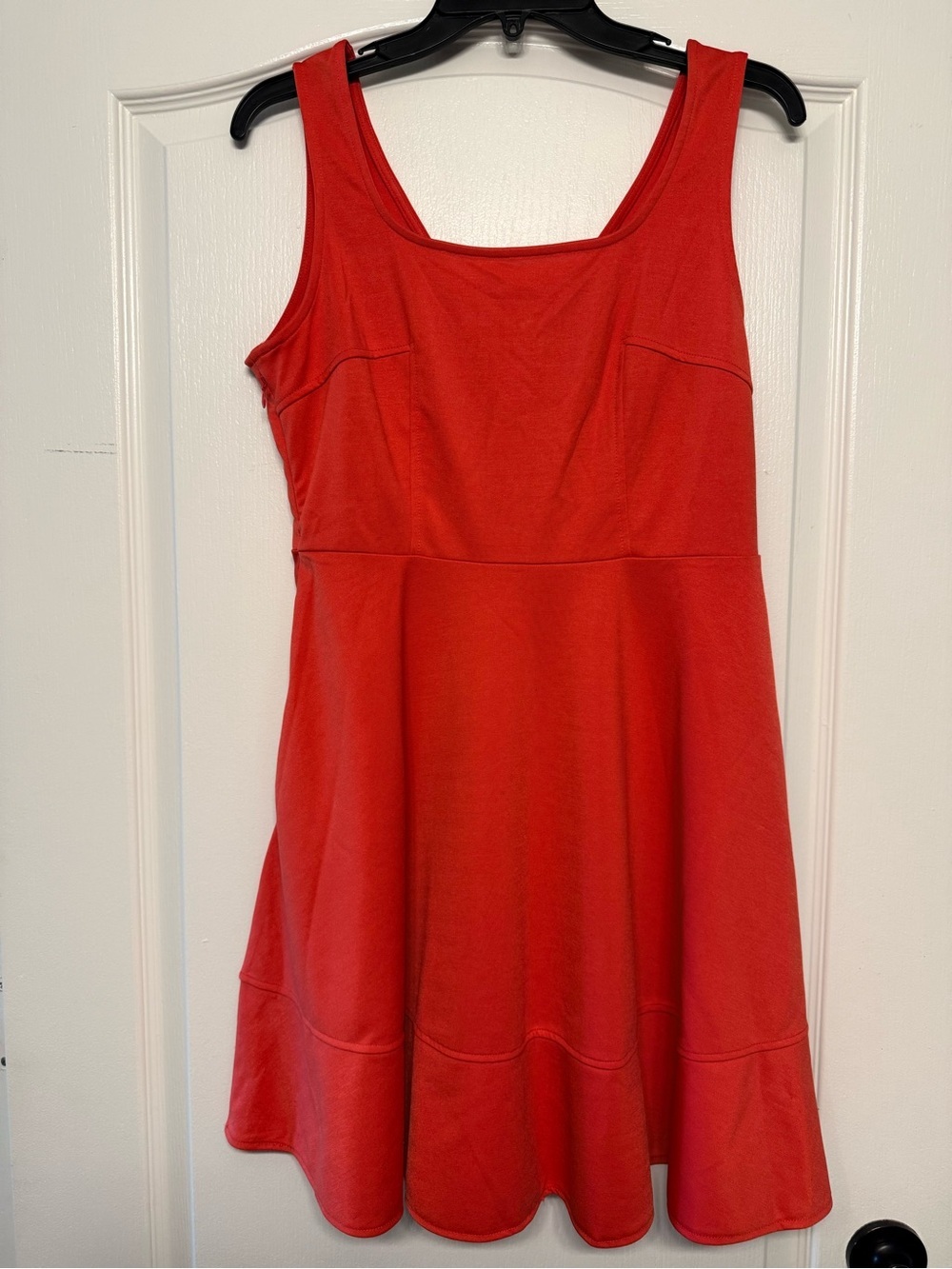 FANCYINN Red Fit & Flare Dress Size M Sleeveless Square Neck NWT